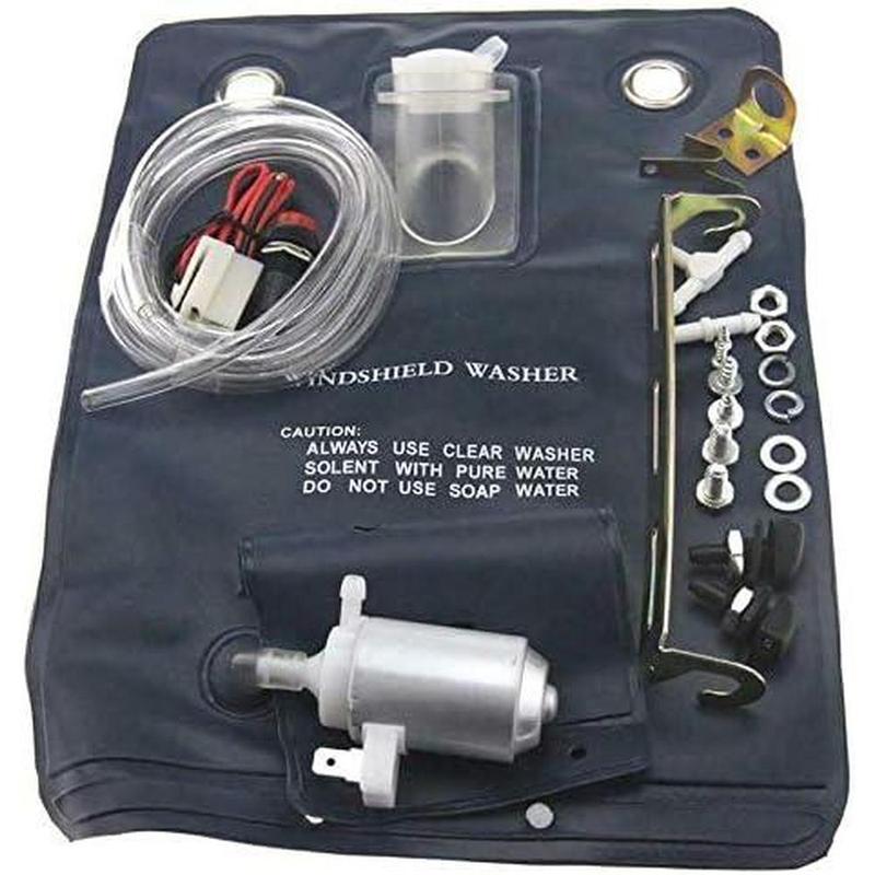 12V 1 Liter Water Capacity Car Window Cleaning Windscreen Windshield Washer Auto Washer Pump Bag Kit 151286776374