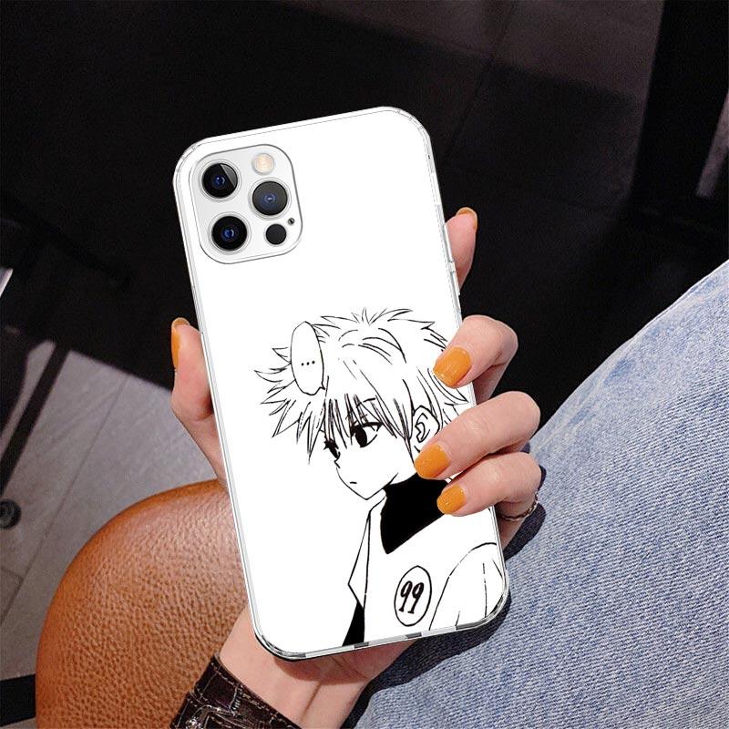 Черно-белый чехол для телефона Hunter X для iPhone 17 Air 16 Pro Max 16E 15 + 14 Plus 11 12 13 Mini 7 8 SE Подарок Печатная крышка Fundas 16 Pr