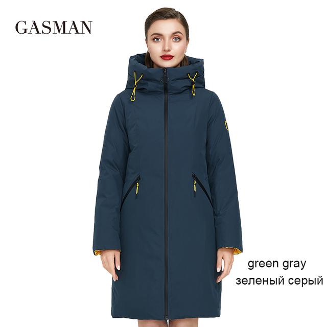 Gasman 2021 модная брендовая пуховая парка Thcik, женская зимняя куртка, женские пальто с капюшоном, женская теплая верхняя одежда, винтажное высокое качество 210