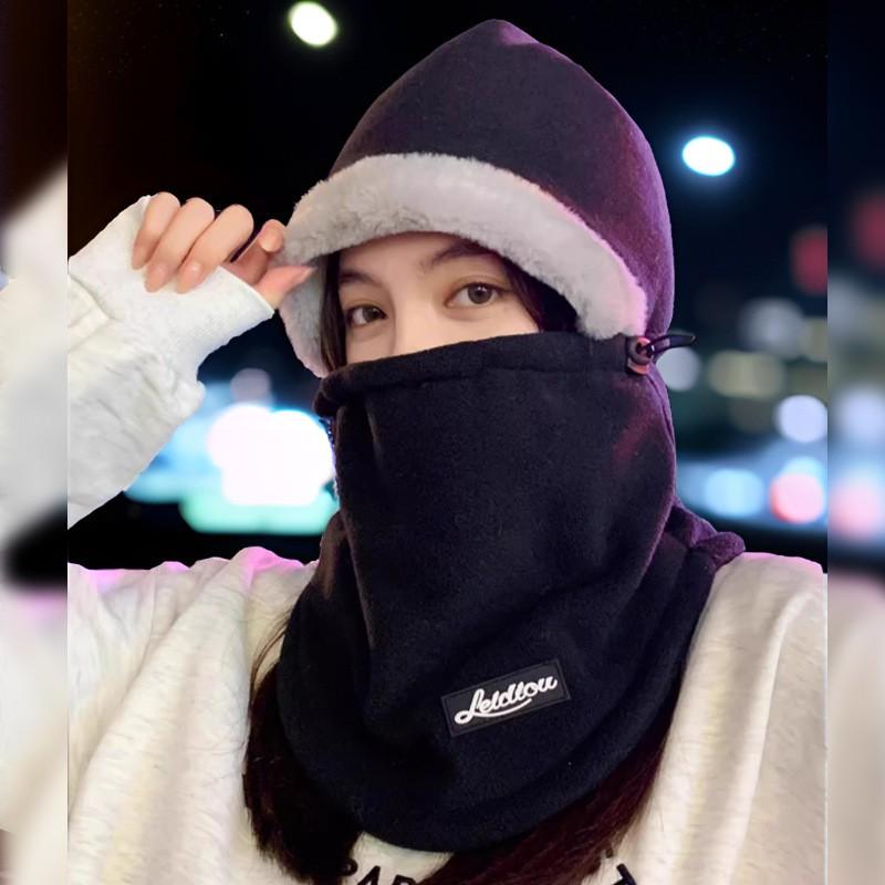 Unisex Winter Warm Fleece Lined Windproof Balaclava Hat With Neck Cover Cycling Outdoor Use