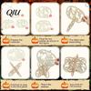 Pumpkin Wood Cutouts Halloween Wooden Craft Kit, 17cm DIY Unfinished Slice for Arts And Crafts Fall Kids, Hollow Painting, Themed Art Supplies Decor