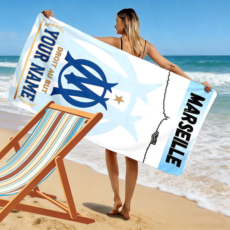 Custom Om Print Beach Towel, Large Soft Quick Dry Towel for Beach Camping Swimming