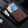 Премиальный роскошный кожаный чехол для телефона Samsung Galaxy Z Flip 5 4 3 Ретро Бизнес-стиль Однотонный funda capa чехол