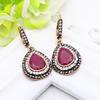 Vintage Drop Earring Turkish Retro Gold Color Bridal Jewelry