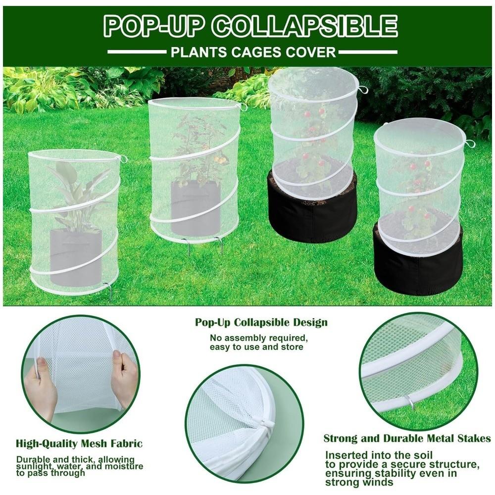 Pop-Up Garden Mesh Protector Folding Insect Barrier Netting Plant Cover Garden