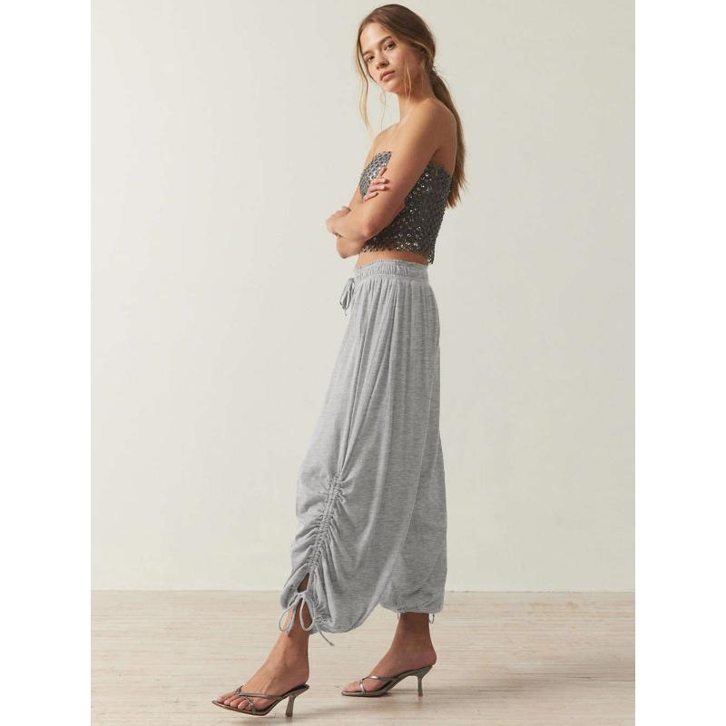 Брюки-фонарики с завязками на шнурке, женские летние брюки Premium Feeling Skinny Casual Pant