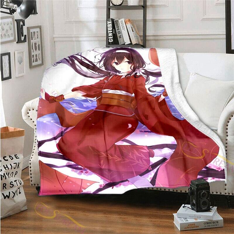 Манга Бунго Бродячие собаки Дазай Осаму Накинуть одеяло на кровать Одеяло на диван Декоративные решетчатые покрывала Чехлы на диван