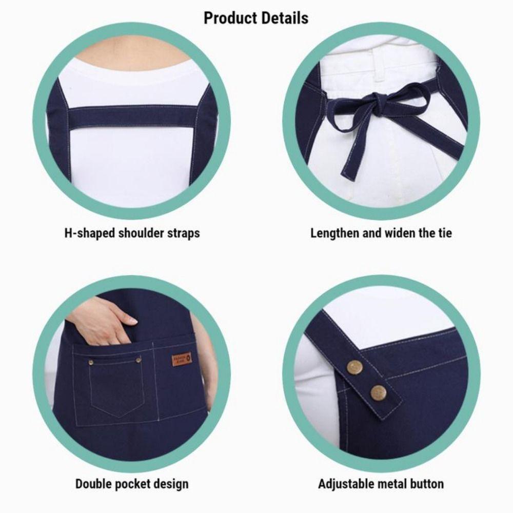 Холщовый фартук без рукавов Длинный джинсовый фартук Кухонный фартук шеф-повара Для мужчин женщин