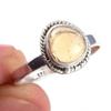 Natural Citrine Gemstone Handmade 925 Solid Sterling Silver Ring Size 9 O4b56