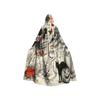 1pc Gothic Skull Scarecrow Halloween Cloak Cape With Hood- Spooky Vampire Witch Robe For Adults, Double-Layered Polyester