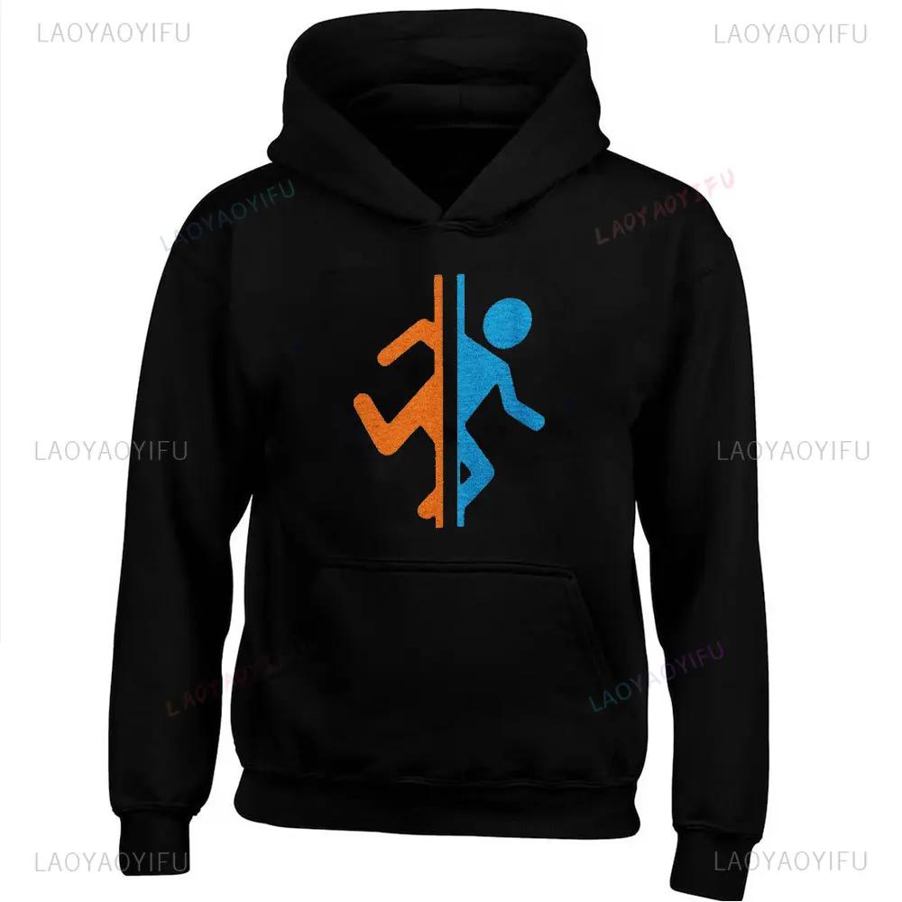 Portal Hoodie Portal Merch for Gamers Men Clothing Sweatshirts Funny Graphic Tshirts Long Sleeve Tops Camiseta Hombre Pullover