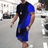 Summer Casual Round Neck Short-Sleeved T-Shirt Fashion Shorts Suits Summer Loose Men's Two-Piece Sets Sportwear 2024 New Design