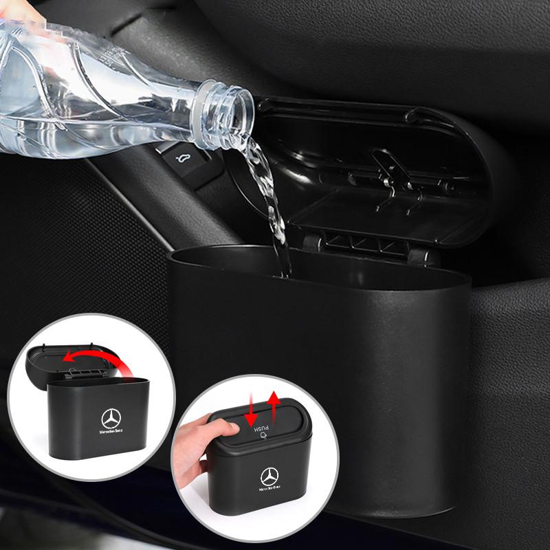 ZGAP4 High-Quality Car Portable Trash Can Auto Sundries Storage Box For Mercedes Benz W124 GLA GLC ML GLB GLK GLE GLS G63 GLC43 G350d