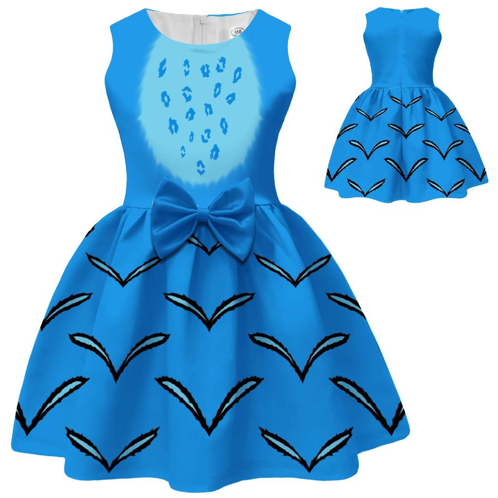 В наличии: Цифровой принт 'Девушки Ведьмака' Бант Формальное платье Юбка 94209