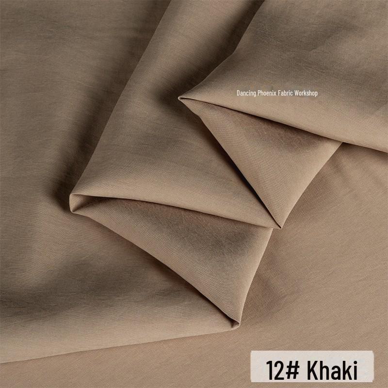 Ретро-песочная матовая медно-аммиачная шелковая ткань - неэластичный материал для верха/юбки Hazy Frost