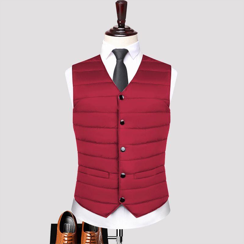 Осень-зима, пуховое хлопковое мужское пальто, жилет, модные кардиганы на пуговицах, утепленные однотонные повседневные куртки без рукавов с v-образным вырезом