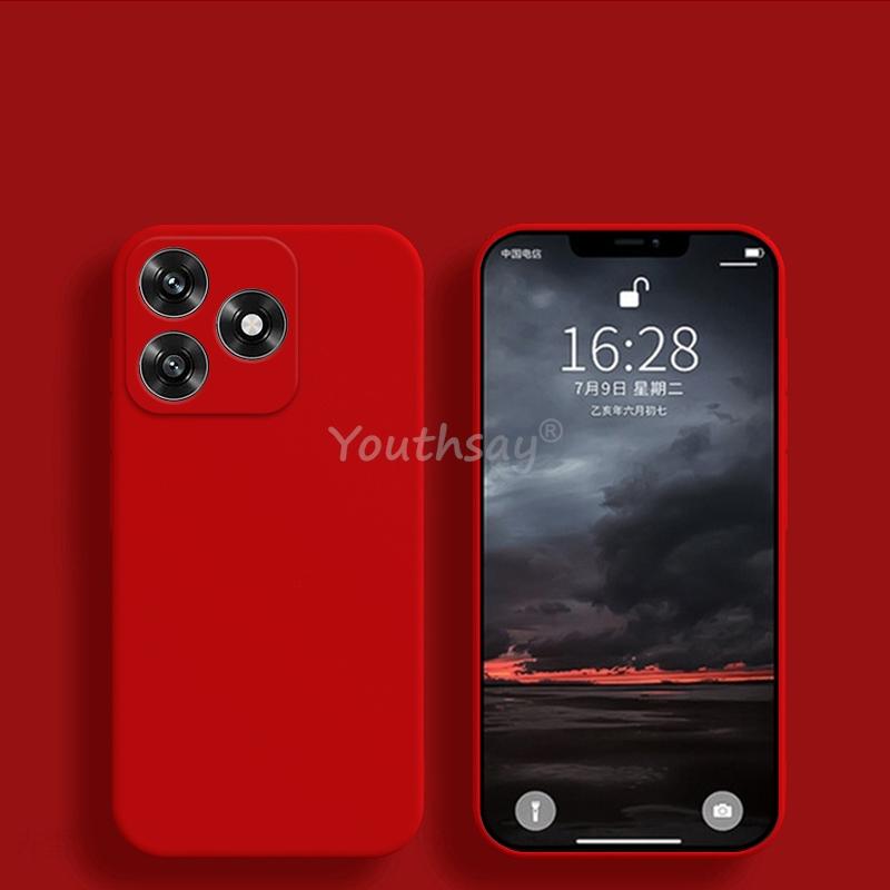 Чехол для Honor X5C Plus Жидкий силикон Однотонный чехол Чехол для Honor X5C Plus Мягкий ТПУ Защита от падения Чехол для телефона Honor X5C Plus