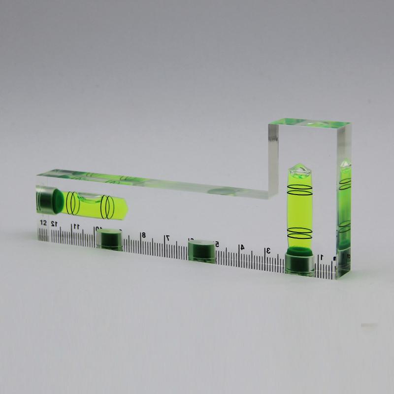 Полностью прозрачный L-образный горизонтальный пузырьковый уровень 120 Высокоточный мини-пузырьковый уровень Бытовой магнитный уровень