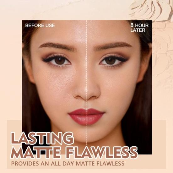 10 г матовая прессованная пудра с контролем жирности, натуральная, долговечная, водостойкая, без блеска, легкая, для женщин и девочек, для макияжа, для маскировки лица, пудра