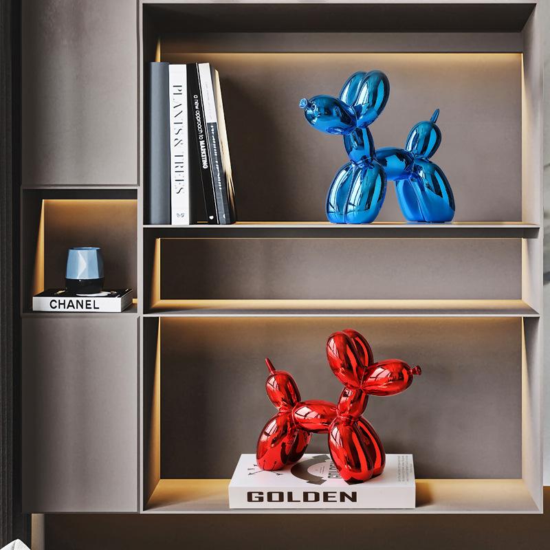 Креативный гальванический воздушный шар для собаки, гостиная, настольный телевизор, украшение для шкафа, домашнее украшение из смолы, мягкое украшение