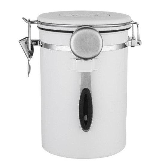 1 комплект, герметичная банка из нержавеющей стали, 1200/1500/1800 мл, односторонний клапан CO2, практичная герметичная банка для кофе, чайные листья с крышкой