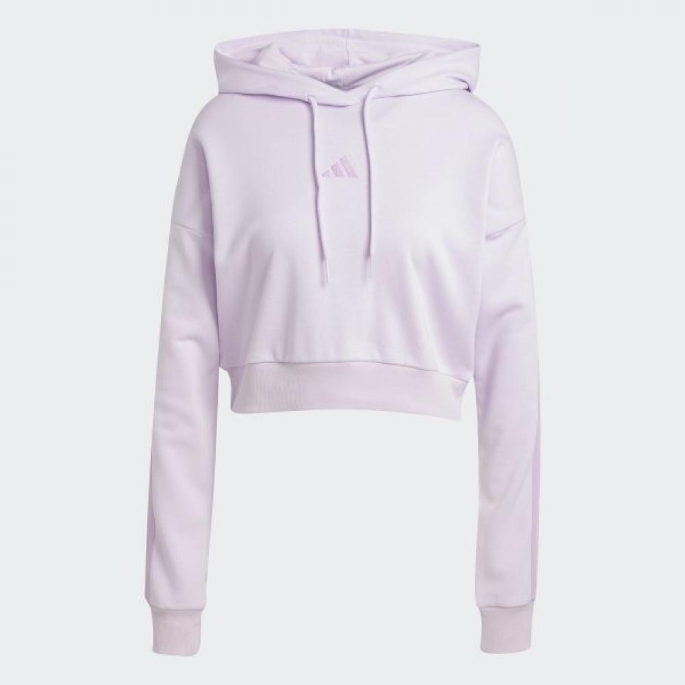 AdidaS Women S Daily Spring Fall Hooded Crop T ShirT iS6995 eSSenTial 3 STripe French Te...