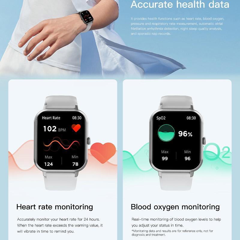 Zodvboz Смарт-часы с вызовом, женские умные часы с индивидуальным циферблатом для Android IOS, водонепроницаемые Bluetooth-музыкальные часы, часы-браслет с сенсорным экраном