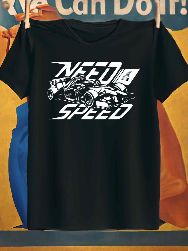 Футболка Need for Speed Racing Винтажный гоночный автомобиль 100% Хлопок Круглый вырез Короткий рукав Летняя Повседневная Мужская футболка Стритвир - Мужчины'...