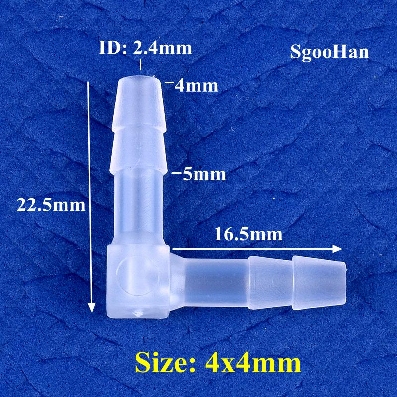 10 шт. 4~25 мм полипропиленовые угловые соединители, фитинги для аквариума, воздушный насос, аэратор, 90-градусное колено, садовое орошение, медицинские шланговые соединения