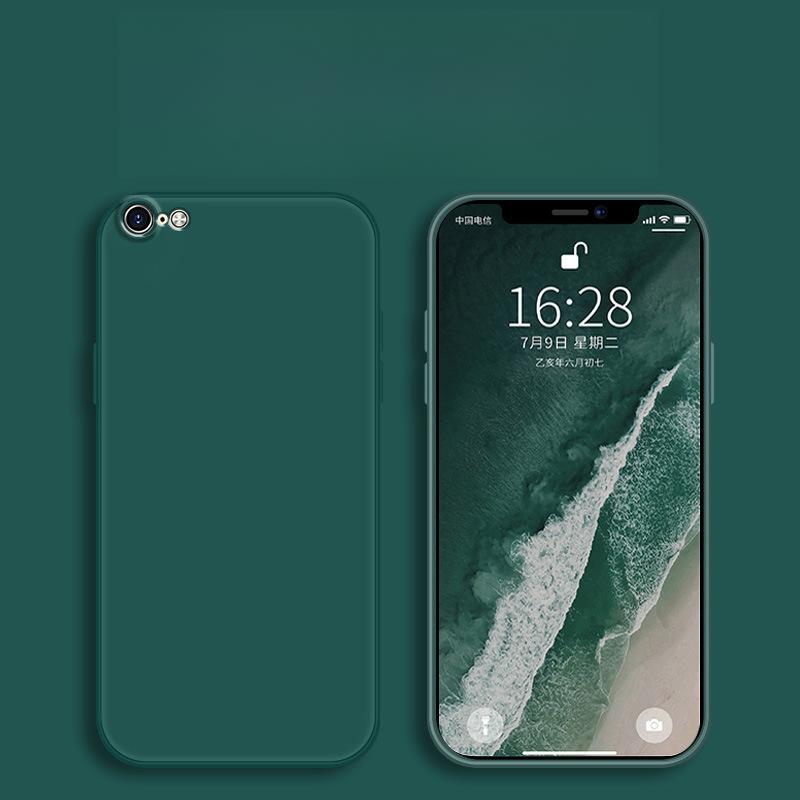 Подходит для Apple 6s Чехол для мобильного телефона Защитный чехол для iPhone Жидкий мягкий силиконовый чехол с полным покрытием Противоударный чехол для мужчин и женщин