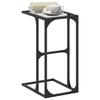 VidaXL Table d'appoint avec verre transparent 40x30x61,5 cm acier, bout de canapé, table de canapé, table de salon, table 846036