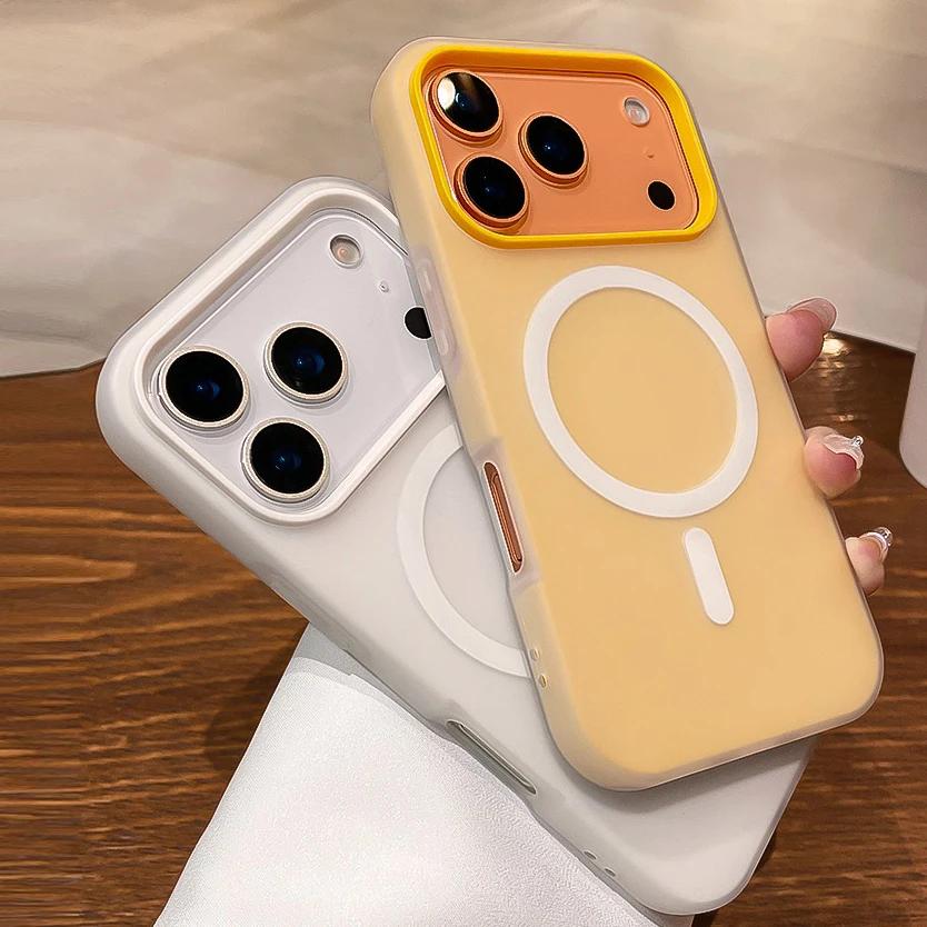 Роскошный ударопрочный чехол 2-в-1 с магнитом для iPhone 17 Pro Max Air 16 15 14 Plus 13 12 11 Жидкий силиконовый бампер Magsafe