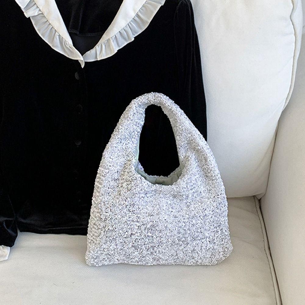Вечерняя сумка Блестящая сумочка Блестящая серебристая сумка через плечо Портативная сумка с пайетками Для улицы