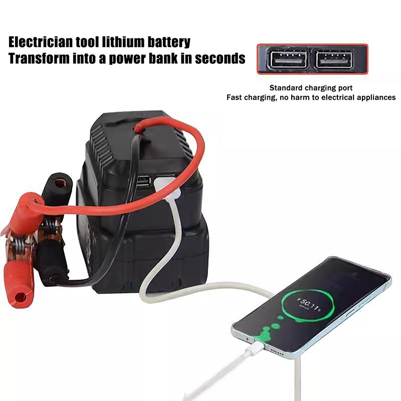 Car Lithium Battery Converter Charger Clip Auto Igniter Jump Starter For Makita Booster Cable Adapter Emergency Power Diy Tools