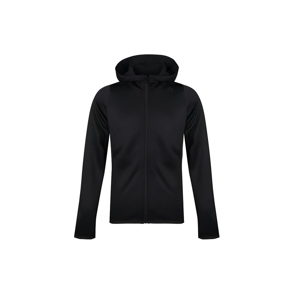 Adidas Классическая мужская куртка с капюшоном на молнии с тремя полосками, черная DZ7404