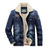 Denim Jacket Men's New Winter Velvet Thickening Loose Large Size Men's Tops Lamb Velvet Cotton Jacket
