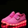 Children Boys Girls Sports LED Light Up Canvas Sneakers Luminous Shoes