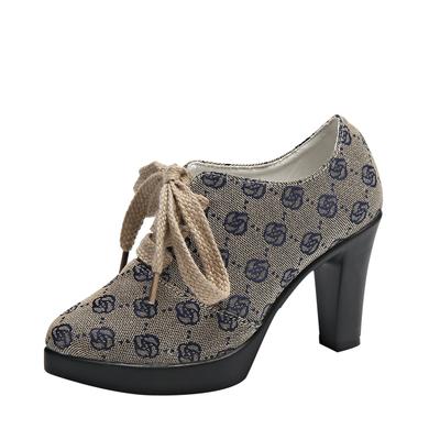 Женские туфли-лодочки с вышитыми цветами 2024 года, новые модные сексуальные туфли-лодочки, удобные дизайнерские туфли на шнуровке с каблуком 9 см и острым носком