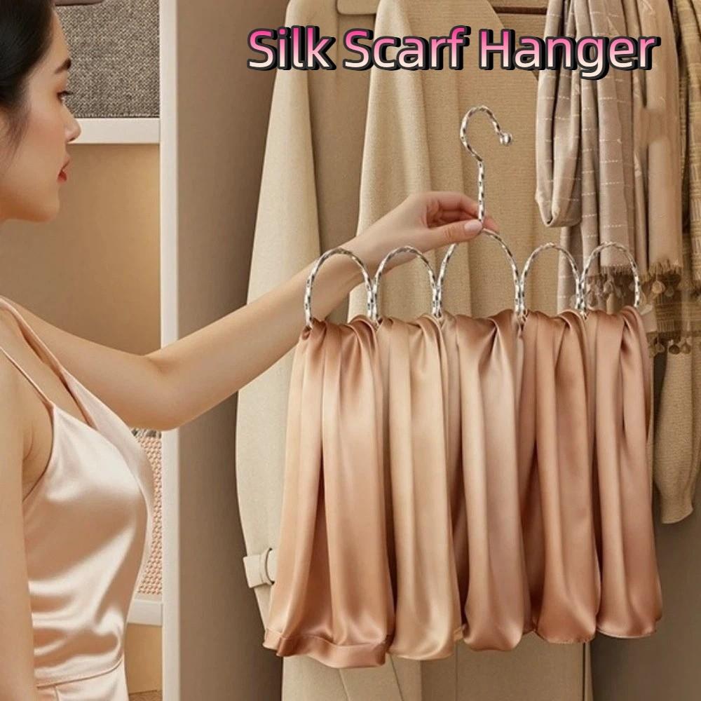 2PCS Snag-Free Tie Storage Holder Non-slip Clothing Hanger Silk Scarf Hanger  Closet Organization