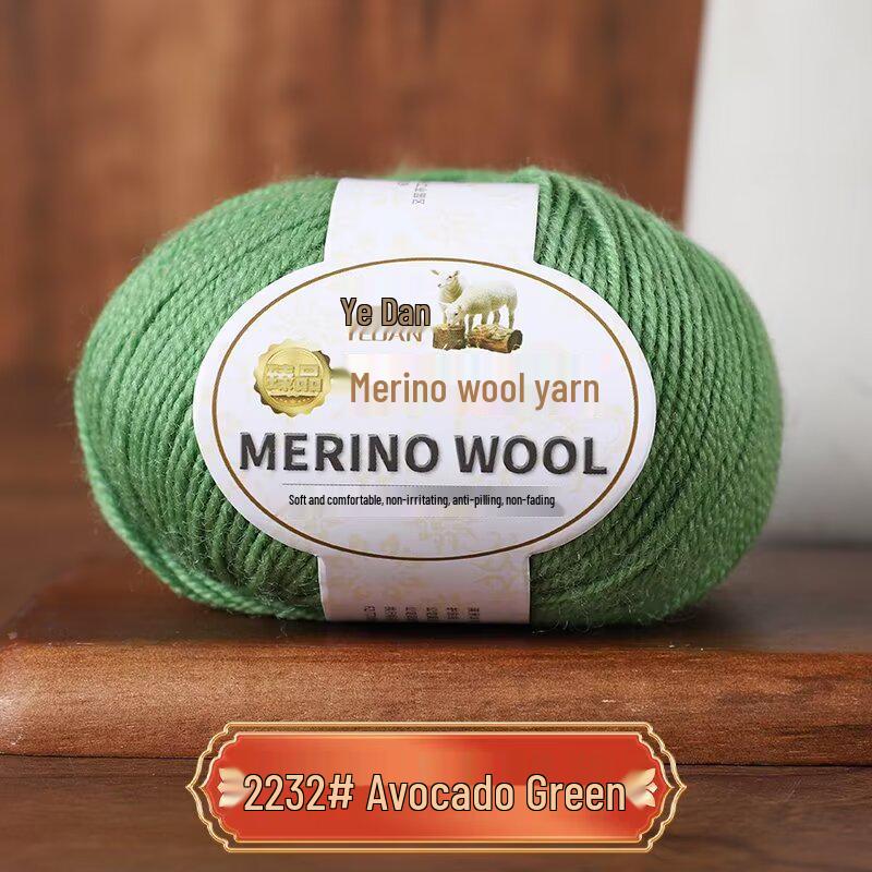 Пряжа из мериносовой шерсти средней толщины ручной вязки для свитеров, шарфов, шапок - 213 Овечья шерсть - 3 нити