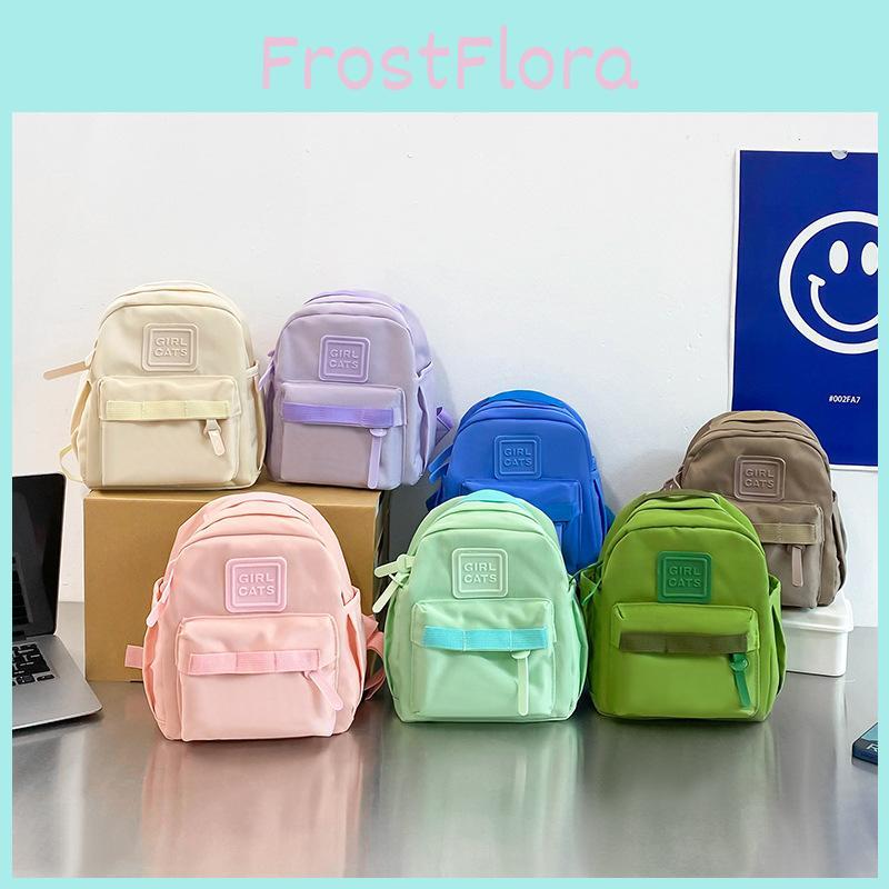 Playful Solid Color Toddler Backpack Ergonomic Shoulder Straps Preschool Essentials Durable Nylon Daycare Accessories