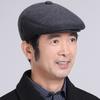 Осенне-зимняя классическая мужская шляпа Shuniu для среднего и пожилого возраста, мужская шляпа с защитой ушей для папы и дедушки, хлопковая шляпа с плоским верхом для мужчин
