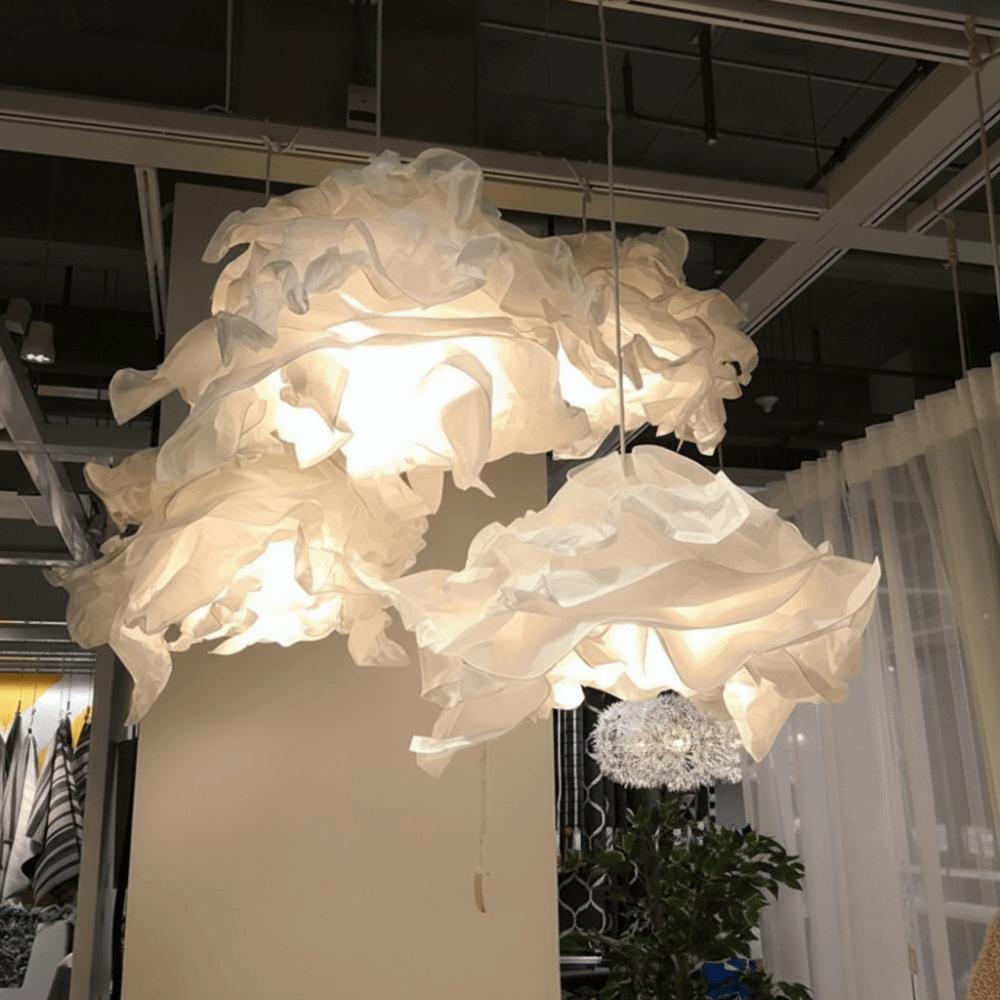 Natural Light Paper Lampshade Paper-based Simple Lampshade Art DIY Cloud Lampshade  Atmosphere