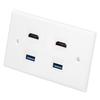 2 HDMI Female to Female Buck 2USB Buckle настенная панель для дома и отеля