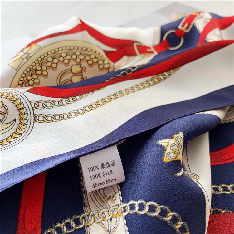 Spring Versatile Mulberry Silk Scarf Women'S Satin Silk 70 Square Scarf Spring And Summer Scarf Silk Scarf