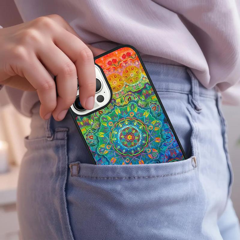 Мягкий чехол для телефона с индийским узором мандала для iPhone 17 Air 15 16e 14 13 Pro Max Coque 12 11 Pro Max PLUS