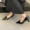 Luxury Pumps Shoes for Women Heeled Woman Medium Heel Stiletto Heels High Sandal Party Office Elegant Brown Small Heel Sexy