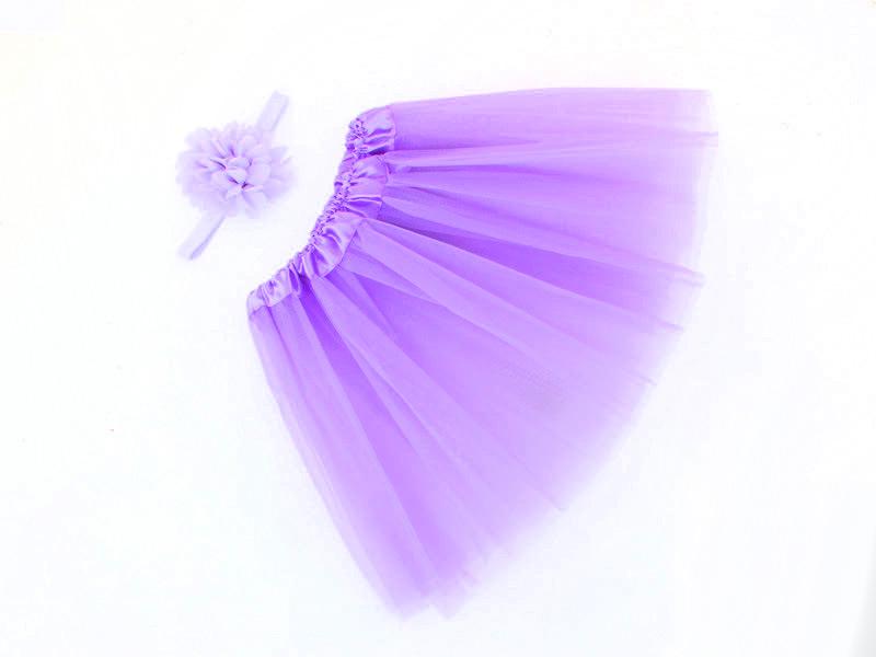 Новый комплект из шифоновой юбки-пачки и повязки для детской фотосъемки с цветами