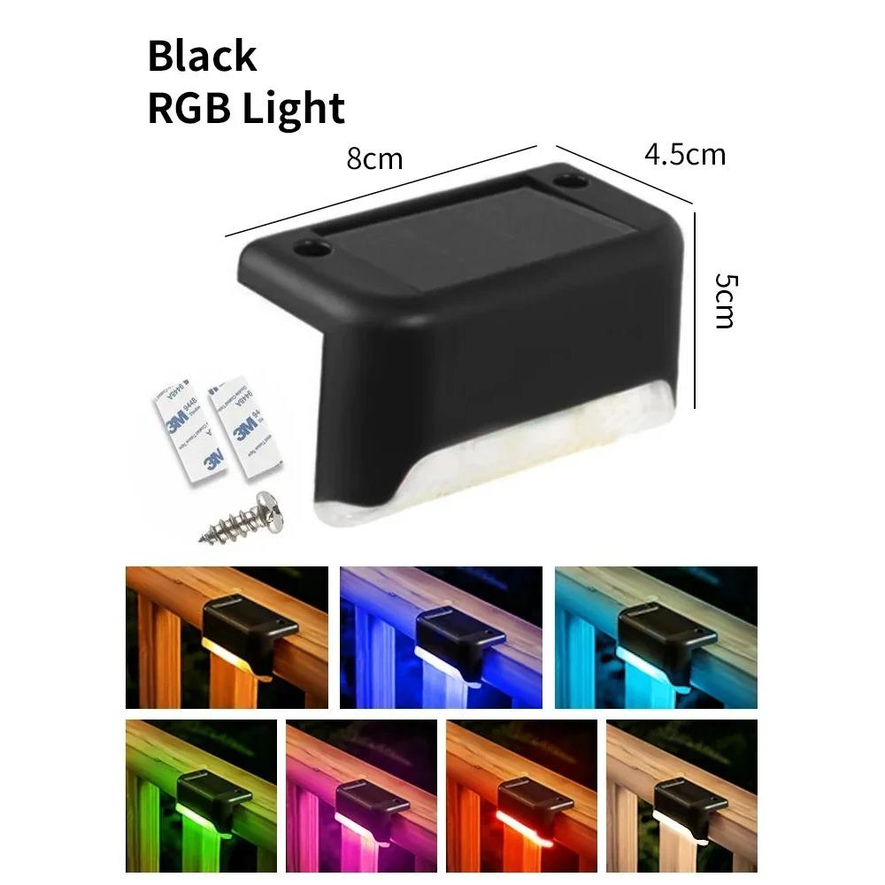 Уличные светодиодные солнечные фонари для террасы, водонепроницаемые столбы для забора, солнечные фонари для двора, патио, лестницы, двора, сада, дорожки, бассейна, декора