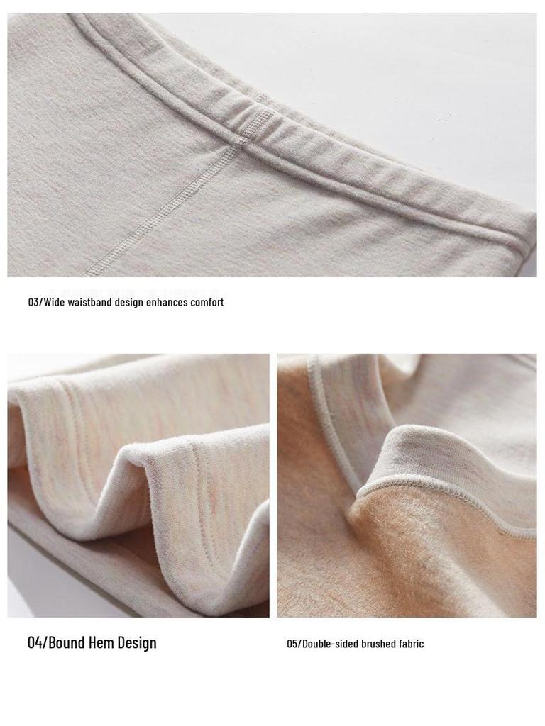 Женский антибактериальный теплый комплект нижнего белья из кашемира с добавлением шелка: Мягкий, Легкий и Утепленный для Осени/Зимы